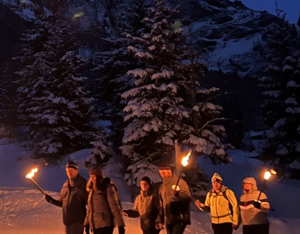 Torchlight hike along the Engstligen