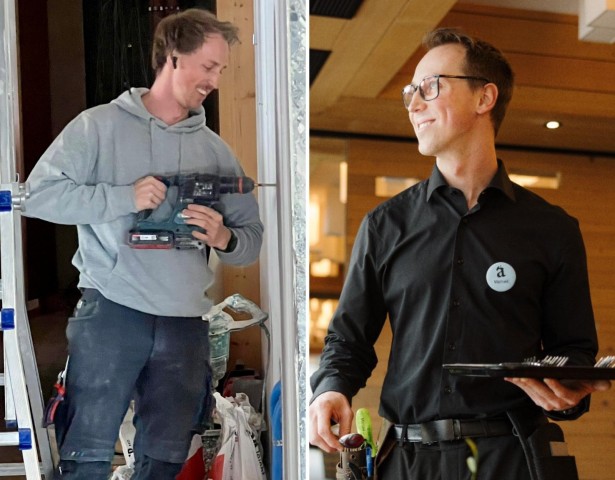 Der kellnernde Elektriker.